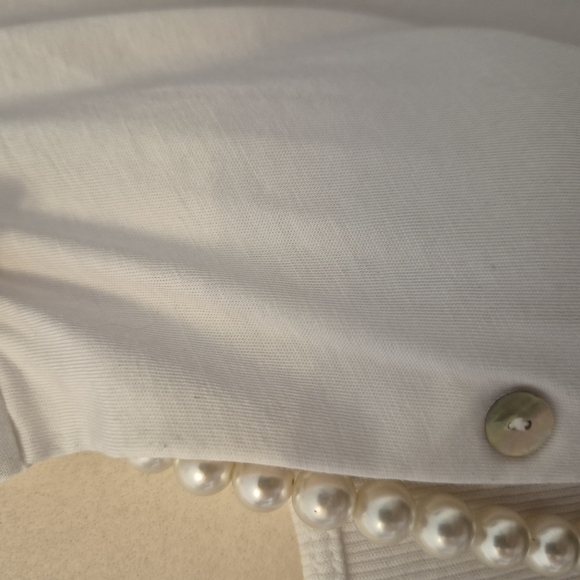 Eileen Fisher Cream Textured Fabric - Picture 4 of 10